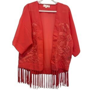 2/$20 Pia Rossini Avalon Kimono Coral S/M (4-6) NWT